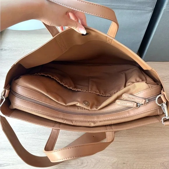Calpak Haven 16" Laptop Tote Bag in Toffee - Picture 8 of 11